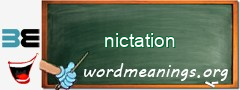 WordMeaning blackboard for nictation